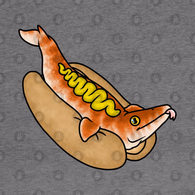 Mosasaur Hotdog by saradrawspaleo